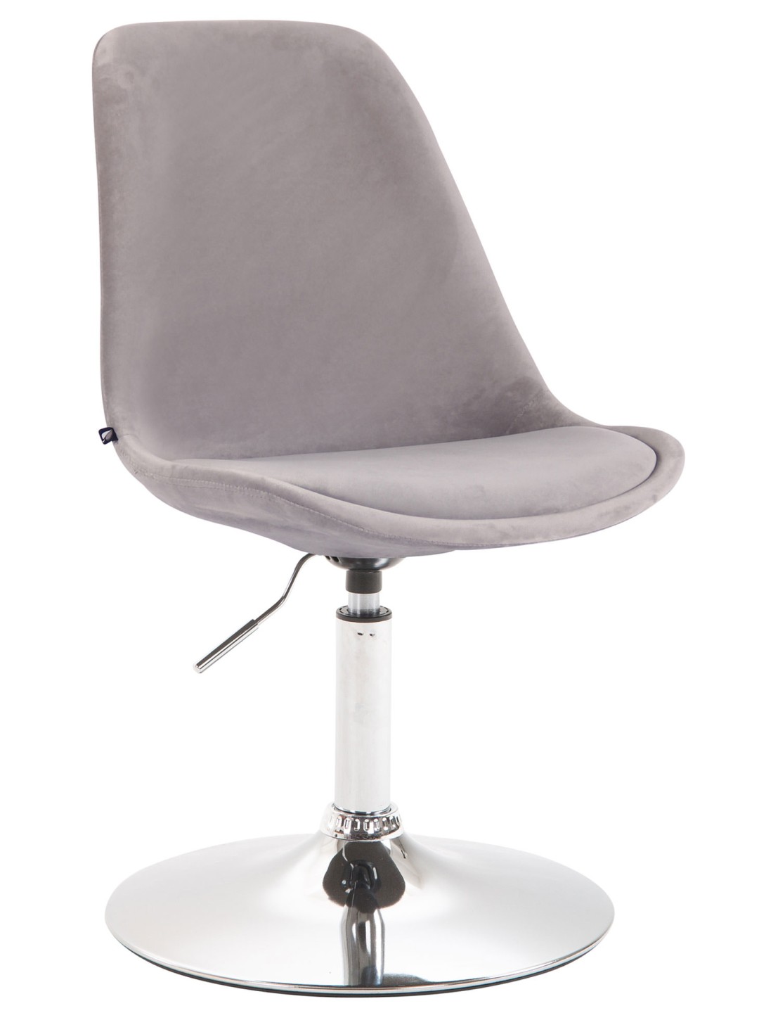 Eetkamerstoel Maverick fluweel chroom, grijs