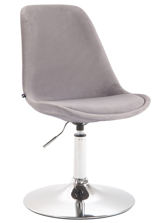 Eetkamerstoel Maverick fluweel chroom, grijs