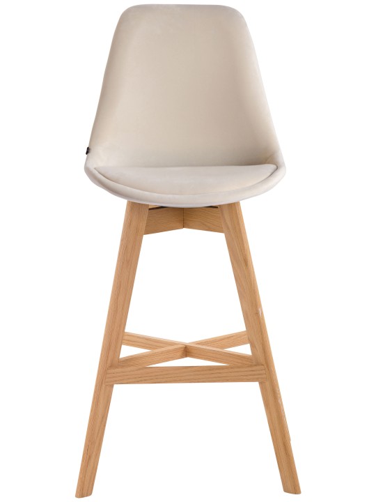 Barkruk Cannes fluweel naturel, crème Barkruk Cannes fluweel naturel, crème