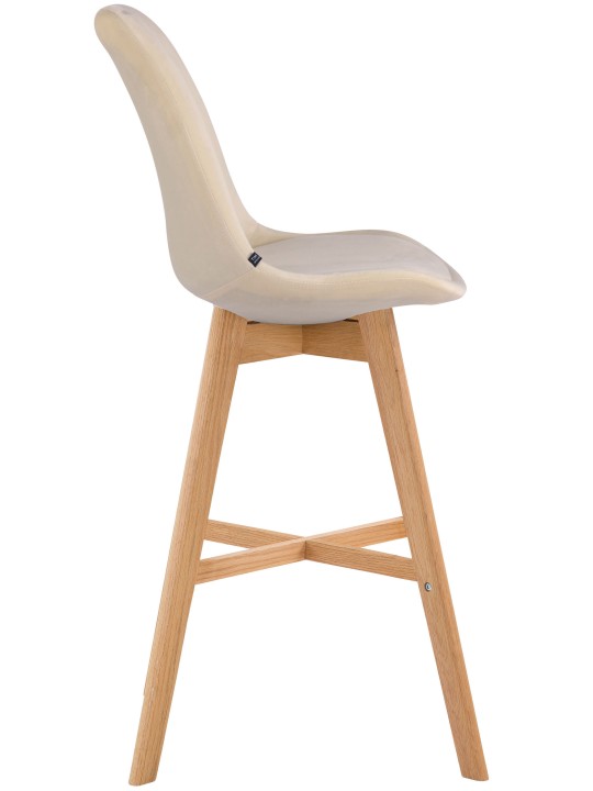 Barkruk Cannes fluweel naturel, crème Barkruk Cannes fluweel naturel, crème