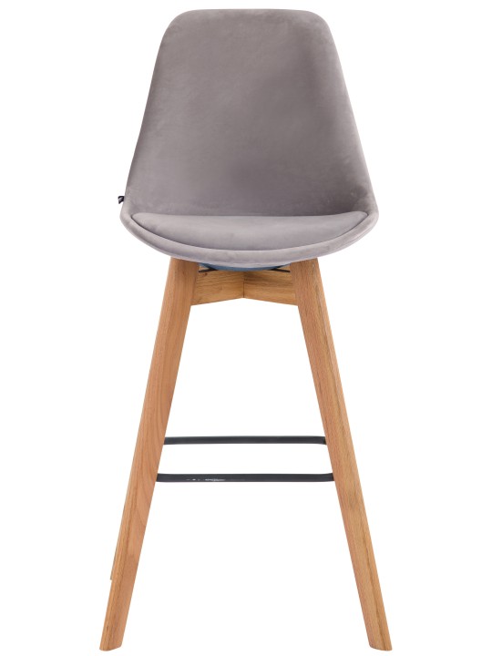 Barkruk Metz fluweel naturel, grijs Barkruk Metz fluweel naturel, grijs