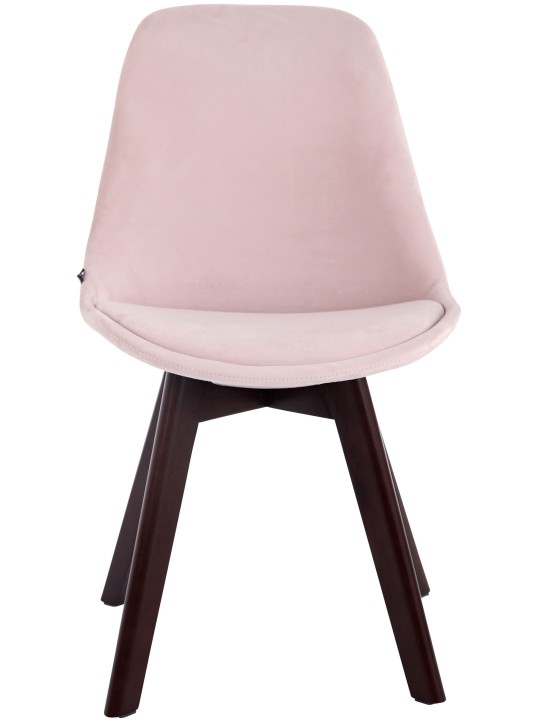 Bezoekersstoel Borneo V2 fluweel walnoot, roze Bezoekersstoel Borneo V2 fluweel walnoot, roze