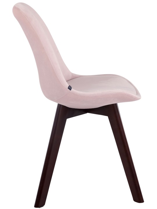 Bezoekersstoel Borneo V2 fluweel walnoot, roze Bezoekersstoel Borneo V2 fluweel walnoot, roze