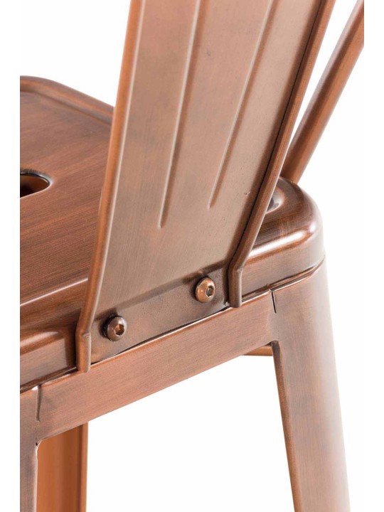 Set van 4 barkrukken Aiden, koper