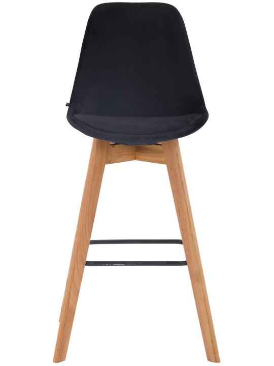 Set van 2 barkrukken Metz fluweel naturel, zwart Set van 2 barkrukken Metz fluweel naturel, zwart