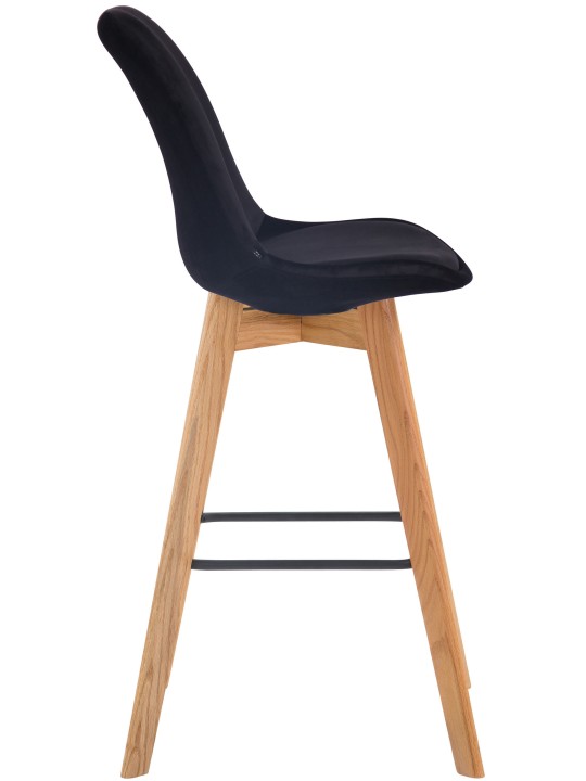 Set van 2 barkrukken Metz fluweel naturel, zwart Set van 2 barkrukken Metz fluweel naturel, zwart