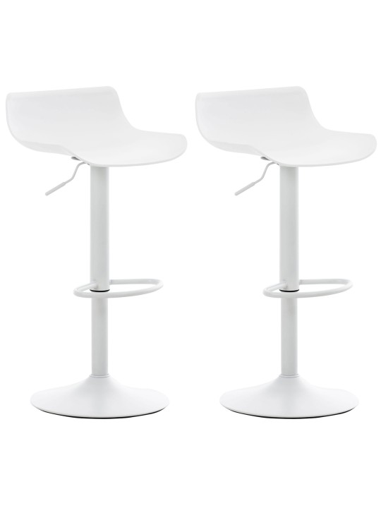 Set van 2 barkrukken Aveiro, wit Set van 2 barkrukken Aveiro, wit