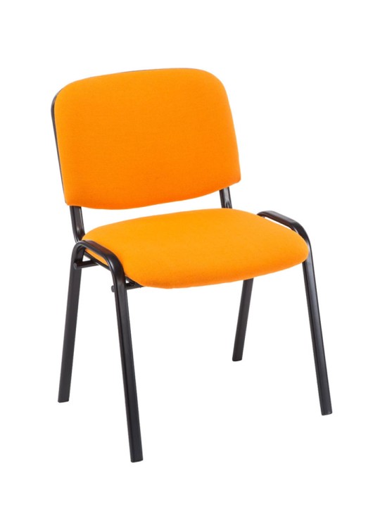 Set van 4 bezoekersstoelen Ken stof, oranje