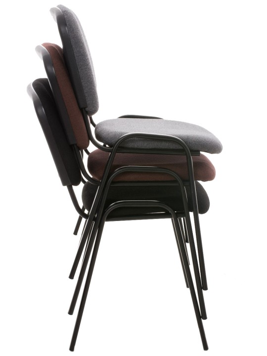 Set van 4 bezoekersstoelen Ken stof, crème