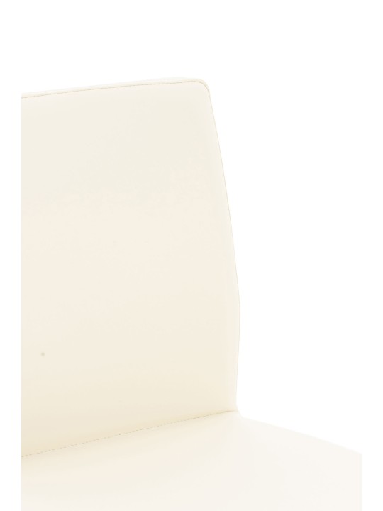 Barkruk Cadiz kunstleer RVS, crème