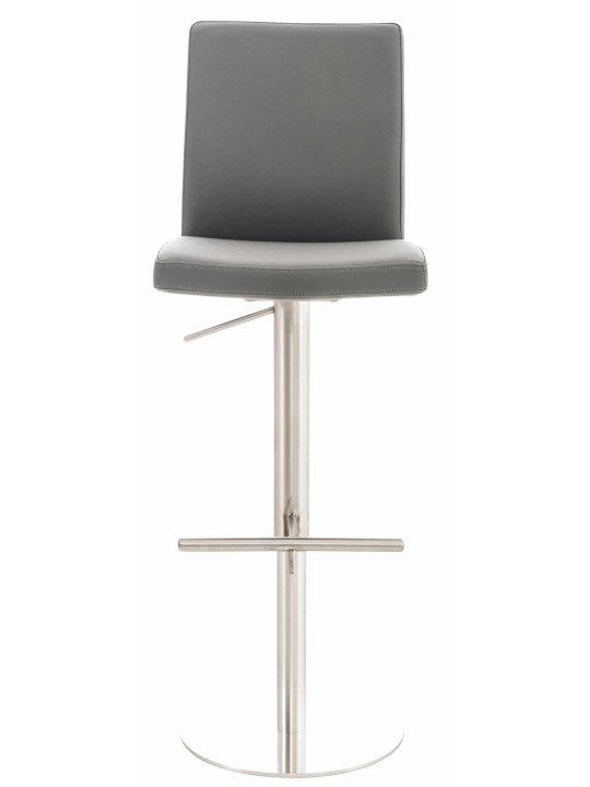 Barkruk Cadiz kunstleer RVS, grijs