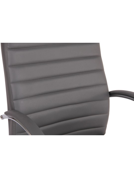 Walliser kunstleren bureaustoel met massagefunctie, grijs