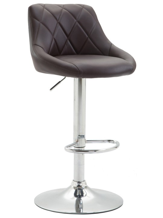 Barkruk Lazio kunstleer chroom, bruin Barkruk Lazio kunstleer chroom, bruin