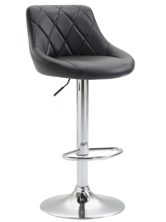 Barkruk Lazio kunstleer chroom, zwart Barkruk Lazio kunstleer chroom, zwart