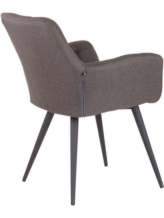 Eetkamerstoel Lyss stof, donkergrijs