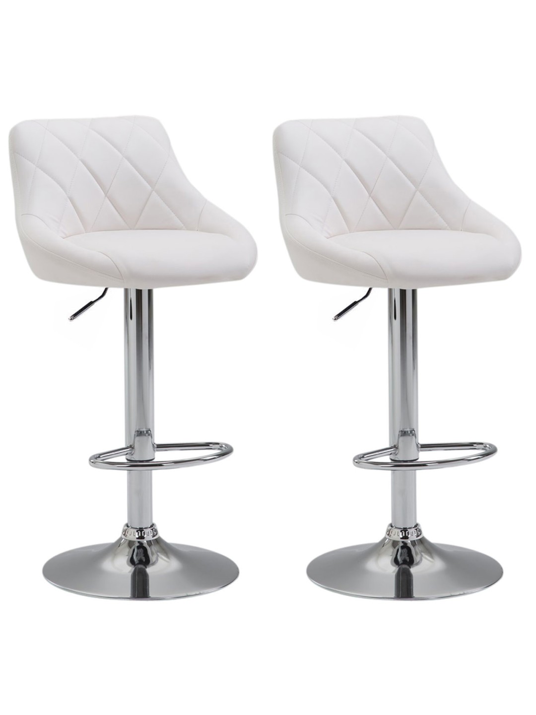 Set van 2 barkrukken Lazio kunstleer C, wit