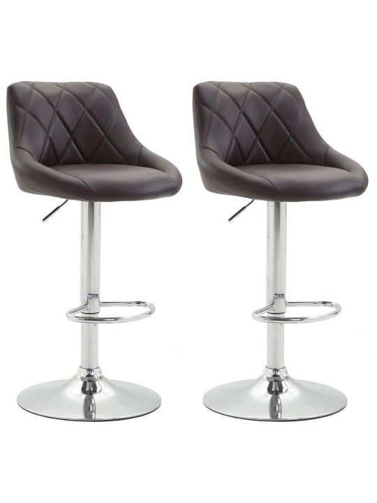 Set van 2 barkrukken Lazio kunstleer C, bruin Set van 2 barkrukken Lazio kunstleer C, bruin