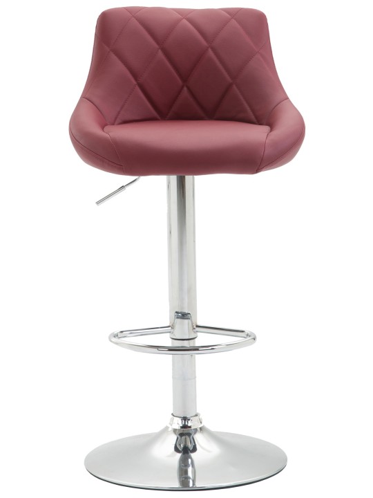 Set van 2 barkrukken Lazio kunstleer C, bordeauxrood