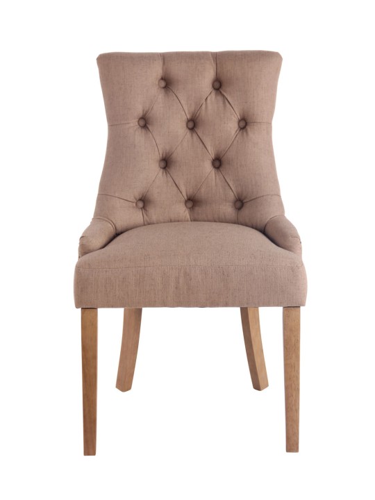 Set van 2 eetkamerstoelen Aberdeen stof antiek-licht, taupe