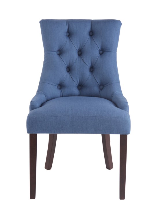 Set van 2 eetkamerstoelen Aberdeen stof antiek, blauw