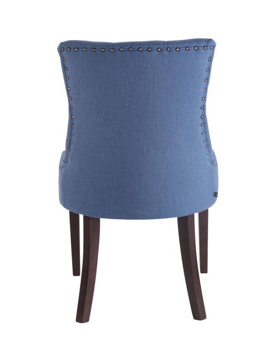 Set van 2 eetkamerstoelen Aberdeen stof antiek, blauw