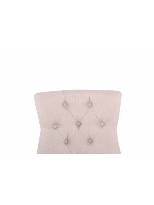 Set van 2 eetkamerstoelen Aberdeen stof antiek, crème