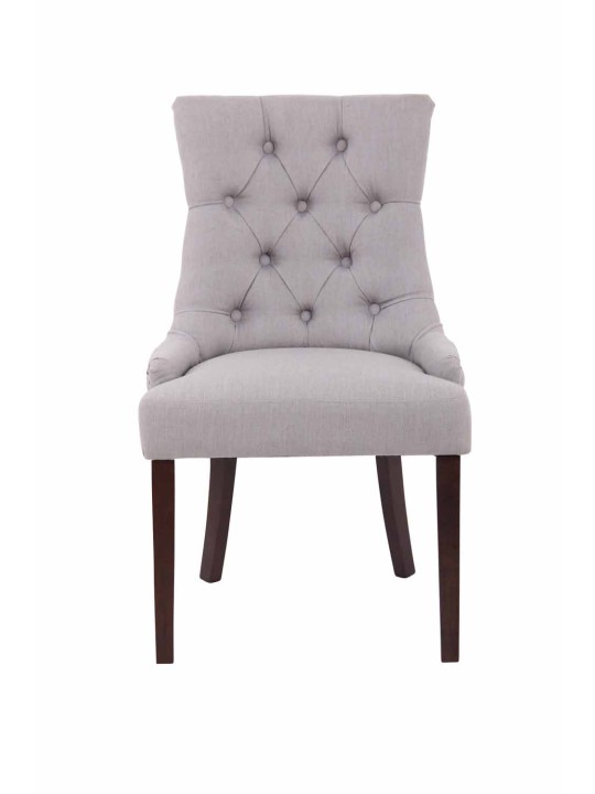 Set van 2 eetkamerstoelen Aberdeen stof antiek, grijs