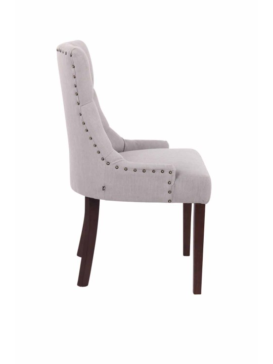 Set van 2 eetkamerstoelen Aberdeen stof antiek, grijs