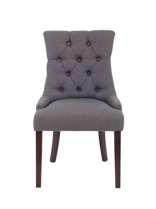 Set van 2 eetkamerstoelen Aberdeen stof antiek, donkergrijs