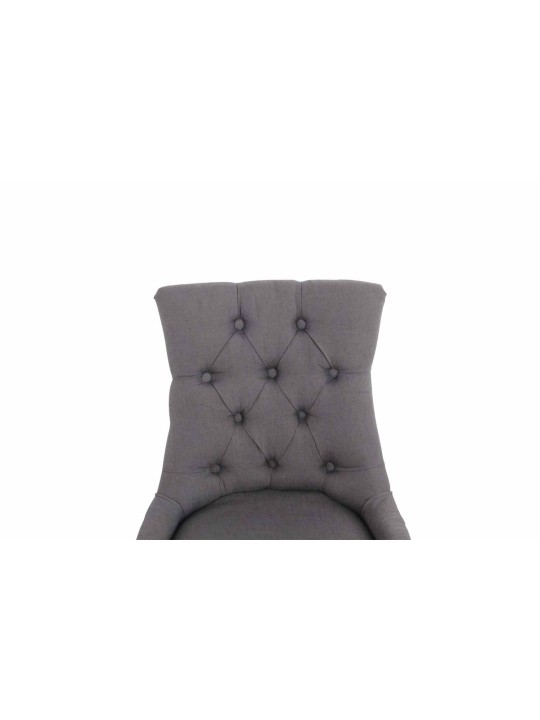 Set van 2 eetkamerstoelen Aberdeen stof antiek, donkergrijs