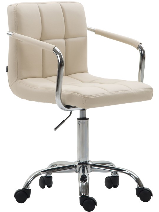 Bureaustoel Lucy V2 kunstleer, crème