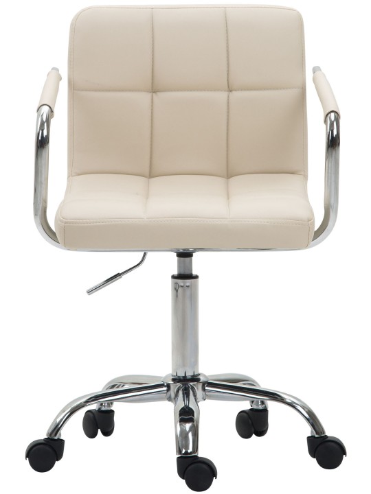 Bureaustoel Lucy V2 kunstleer, crème