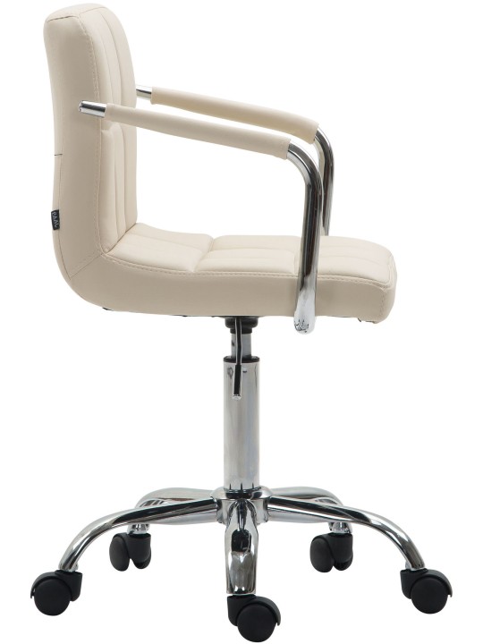 Bureaustoel Lucy V2 kunstleer, crème