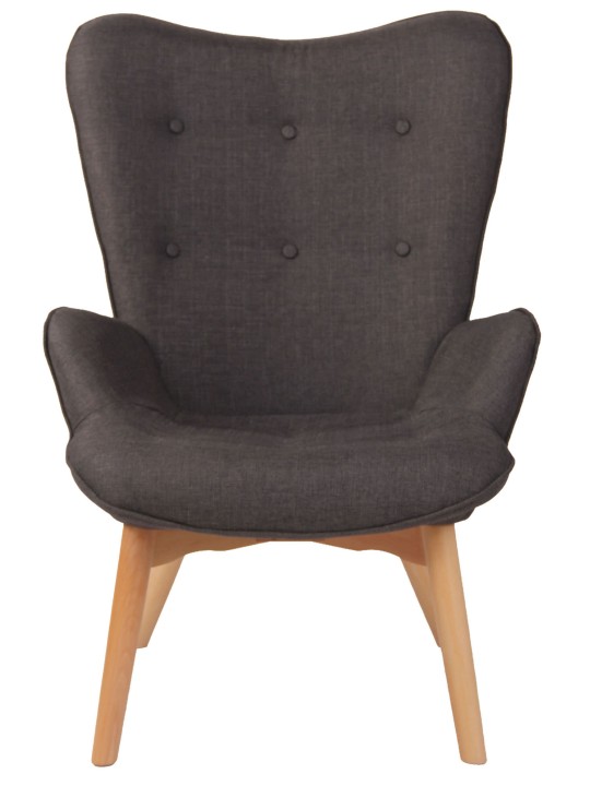 Ligstoel Durham stof, donkergrijs