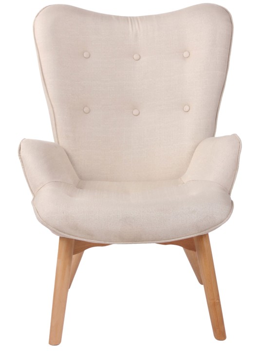 Ligstoel Durham stof, crème