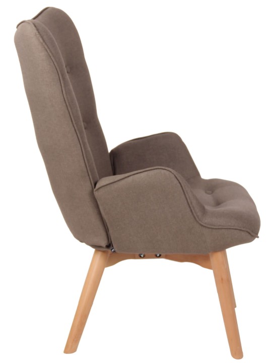 Ligstoel Durham stof, taupe