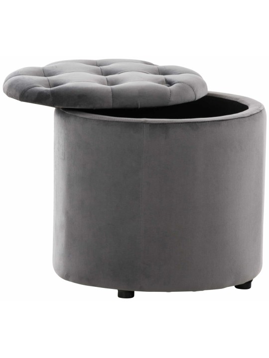 Kruk Pantin fluweel, grijs