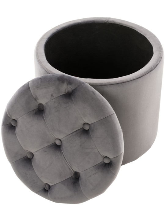 Kruk Pantin fluweel, grijs