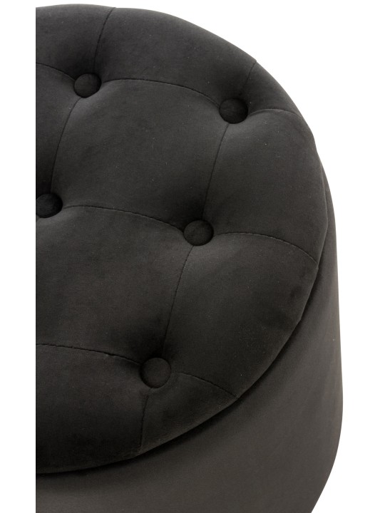 Kruk Pantin fluweel, zwart Kruk Pantin fluweel, zwart