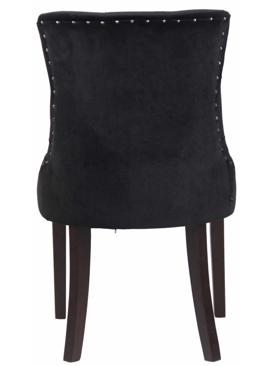 Eetkamerstoel Aberdeen fluweel antiek, zwart