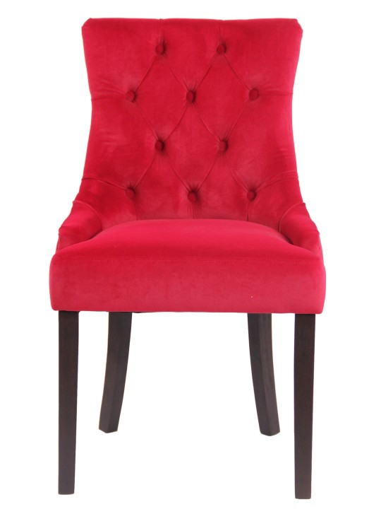 Eetkamerstoel Aberdeen fluweel antiek, rood