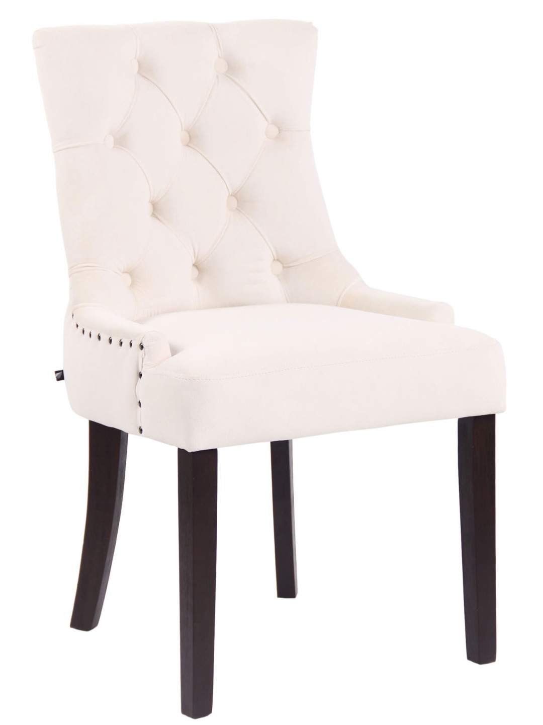 Eetkamerstoel Aberdeen fluweel antiek, crème