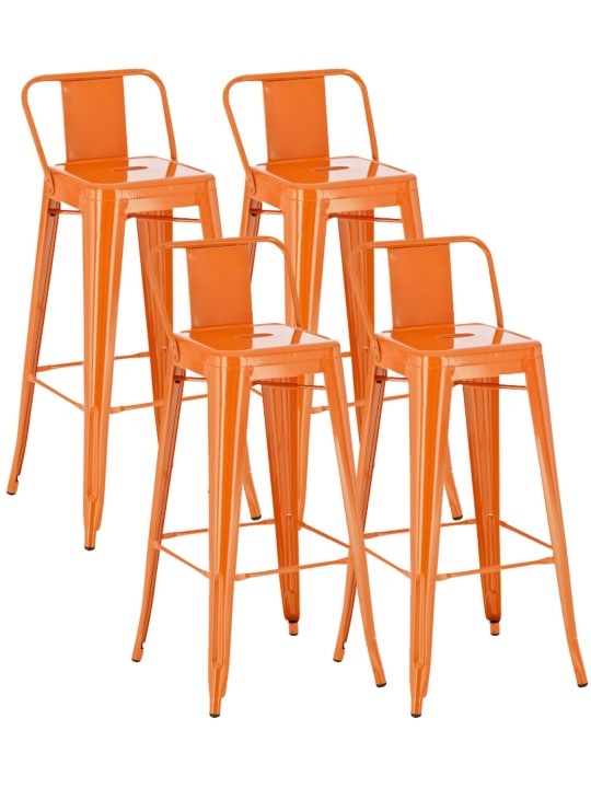 Set van 4 barkrukken Mason, oranje