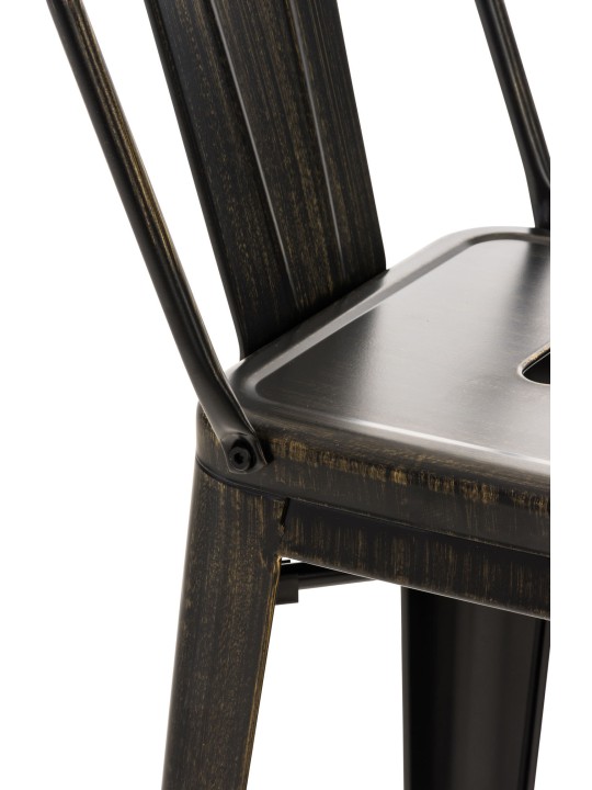 Set van 4 barkrukken Mason, zwart-goud