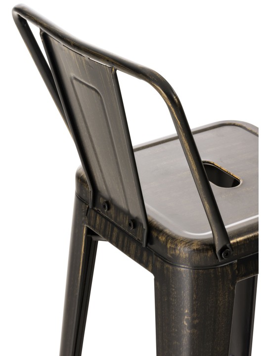 Set van 4 barkrukken Mason, zwart-goud