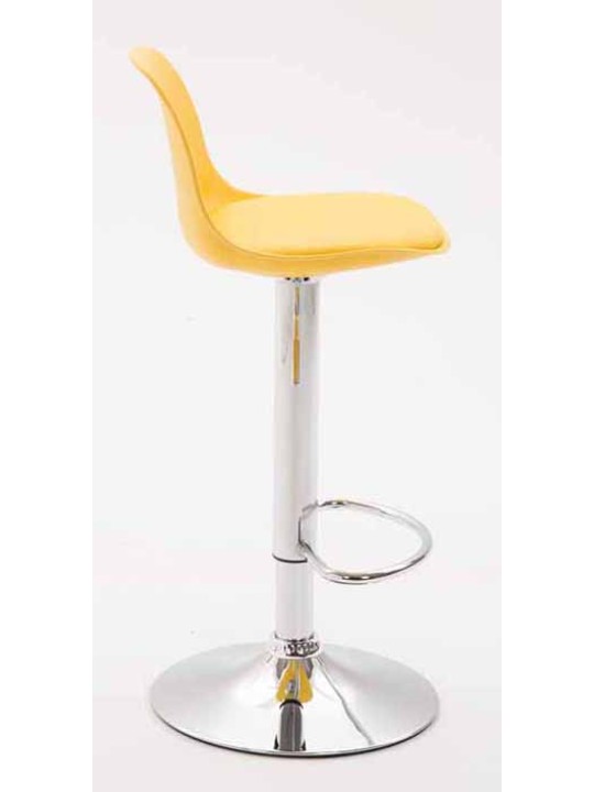 Set van 2 barkrukken Kiel kunststof chroom, geel Set van 2 barkrukken Kiel kunststof chroom, geel