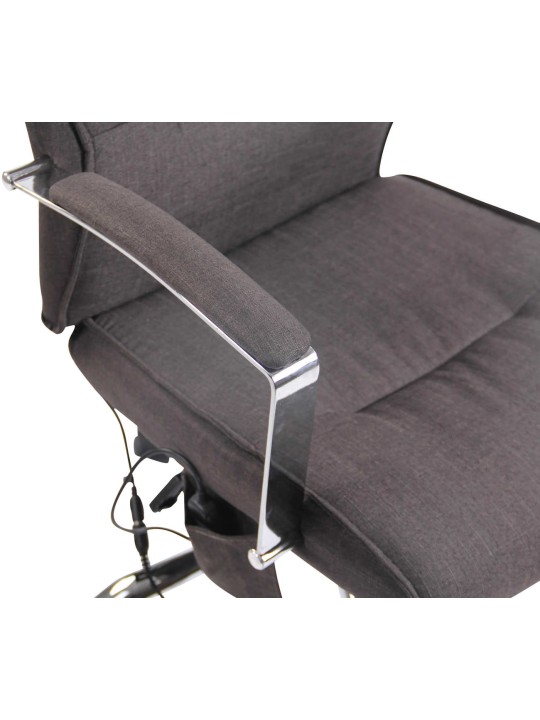 Bureaustoel Portland stof met massagefunctie, donkergrijs