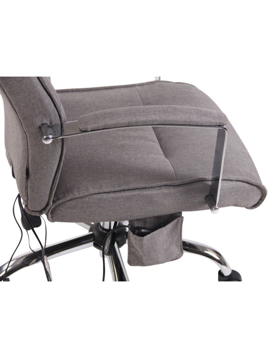 Bureaustoel Portland stof met massagefunctie, grijs