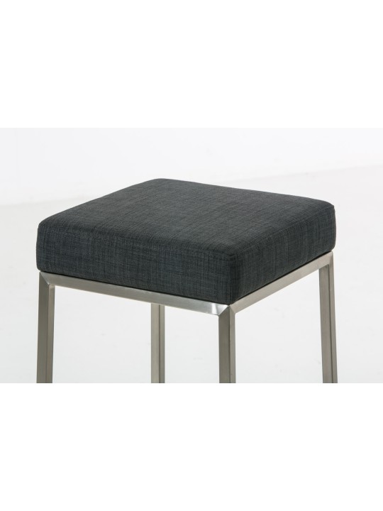 Set van 2 barkrukken Montreal 80 stof roestvrij staal, donkergrijs