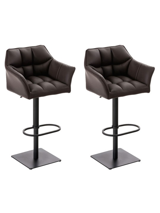 Set van 2 barkrukken Damaso kunstleer, bruin Set van 2 barkrukken Damaso kunstleer, bruin